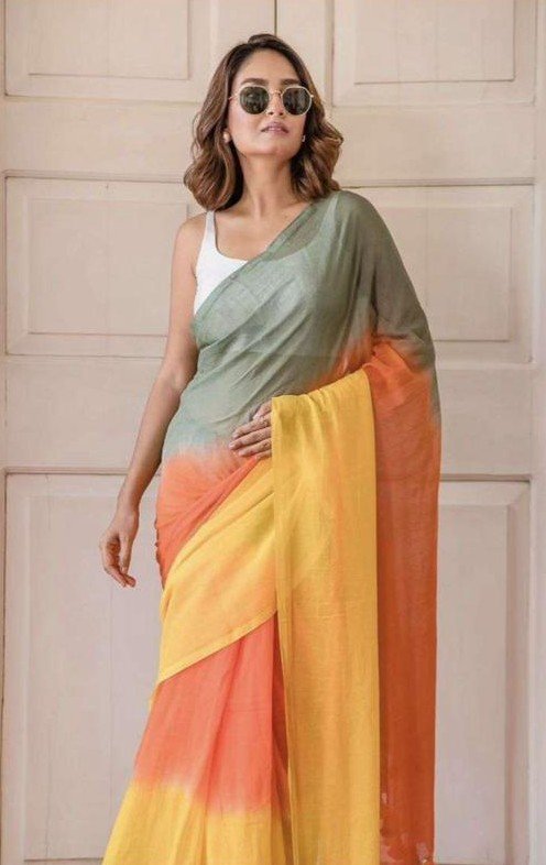  Mulmul cotton multicolour Saree